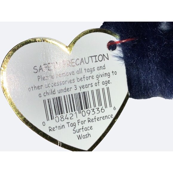 Ty Original 14" Beanie Buddy Baby "Spangle" Red White Blue Stars Retired - Picture 5 of 9